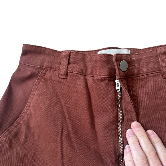 NEW Everlane The Utility Barrel Pants Rosewood Brown - Picture 5 of 10